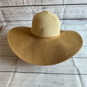 Magid Hats 100% Paper Straw Wide Brim Floppy Hat Tan & Beige - Summer and Beach